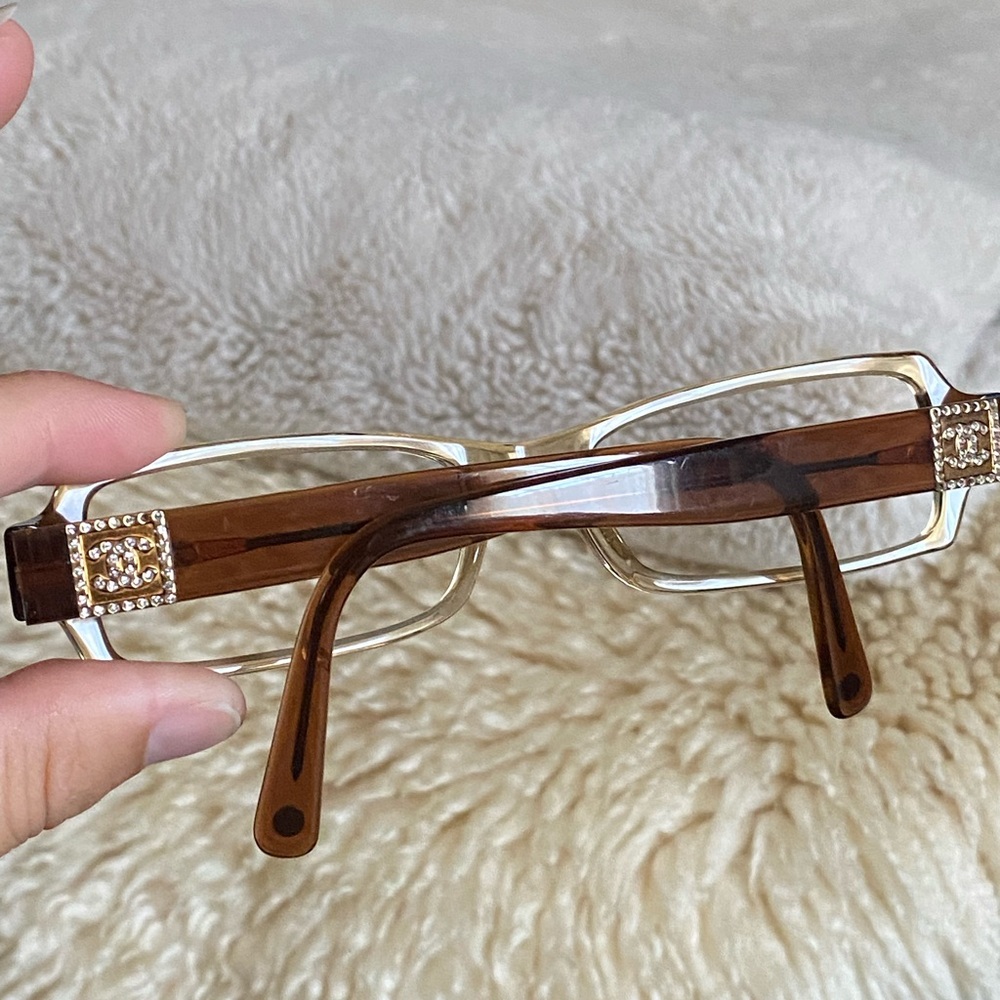 Chanel 00’s Elegant Brown and Gold Women's Glasses